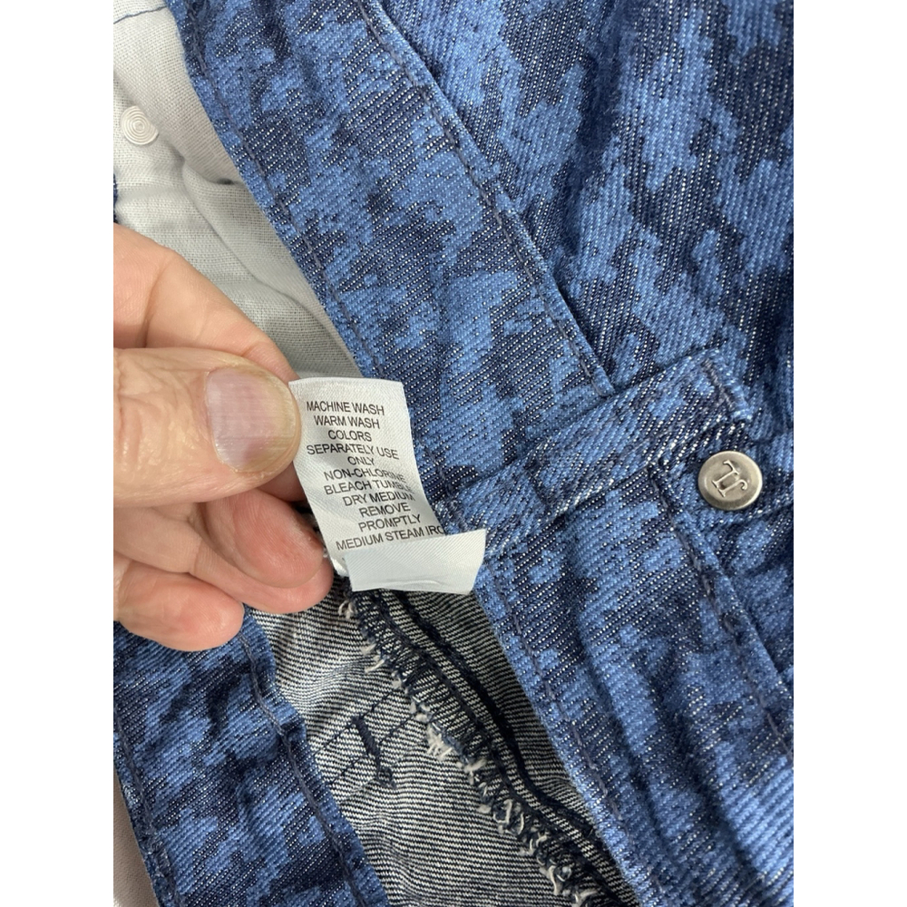 Womans Jessica London 18w Blue Black Checked Denim Jeans - Picture 5 of 9